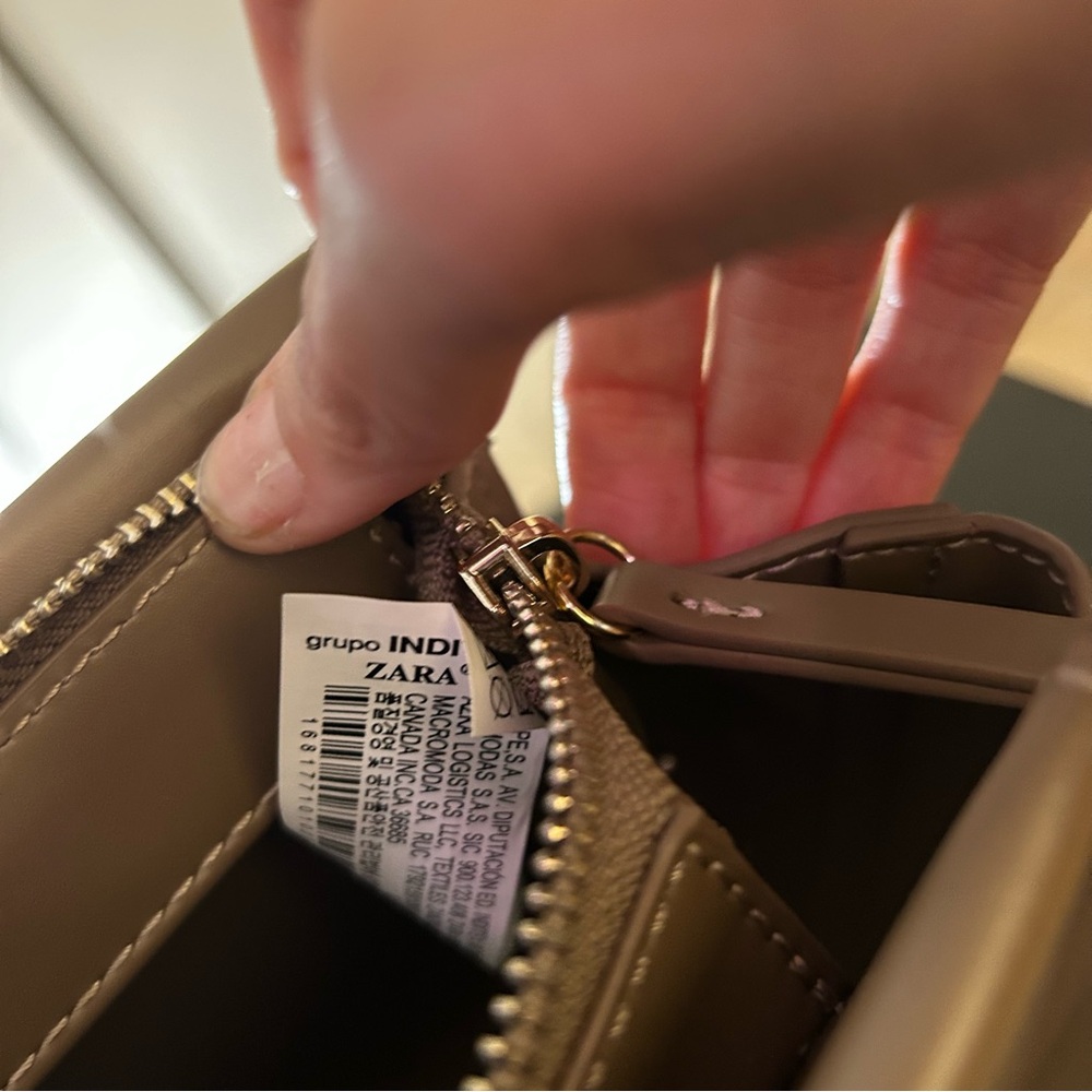 ZARA Midi City Handbag Beige NEW - Picture 6 of 9